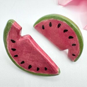 Watermelon Ceramic Stud Earrings